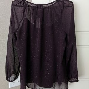 J. Crew point sur sheer blouse